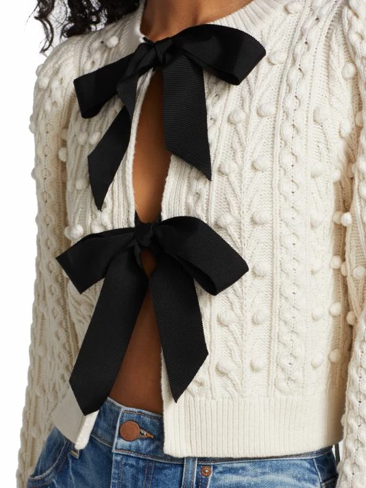 Alice + Olivia Kitty Puff-Sleeve Cardigan 8 Alice + Olivia Kitty Puff-Sleeve Cardigan - Image 6