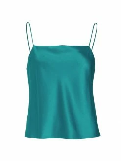 Alice + Olivia Harmon Draped Satin Camisole Top