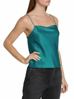 Alice + Olivia Harmon Draped Satin Camisole Top -Alice + Olivia Sales unnamed file 1018