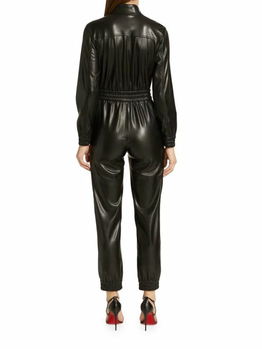 Alice + Olivia Levi Vegan Leather Jumpsuit 7 Alice + Olivia Levi Vegan Leather Jumpsuit - Image 5