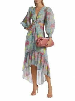 Alice + Olivia Katia Printed High-Low Midi-Dress -Alice + Olivia Sales unnamed file 1045