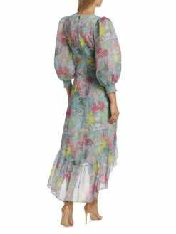 Alice + Olivia Katia Printed High-Low Midi-Dress -Alice + Olivia Sales unnamed file 1048