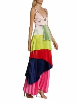 Alice + Olivia Maisie Layered Pleat Maxi Dress -Alice + Olivia Sales unnamed file 1061