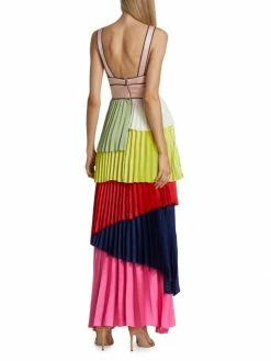 Alice + Olivia Maisie Layered Pleat Maxi Dress -Alice + Olivia Sales unnamed file 1062