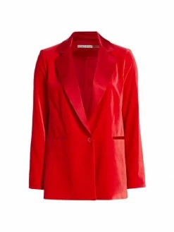 Alice + Olivia Justin Single-Breasted Combination Blazer