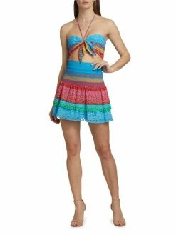 Alice + Olivia Bethie Smocked Cotton Tiered Mini Skirt 10 Alice + Olivia Bethie Smocked Cotton Tiered Mini Skirt -Alice + Olivia Sales unnamed file 1121