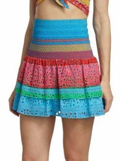 Alice + Olivia Bethie Smocked Cotton Tiered Mini Skirt 12 Alice + Olivia Bethie Smocked Cotton Tiered Mini Skirt -Alice + Olivia Sales unnamed file 1123
