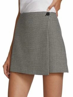 Alice + Olivia Renna Houndstooth Wrap Miniskirt -Alice + Olivia Sales unnamed file 1153