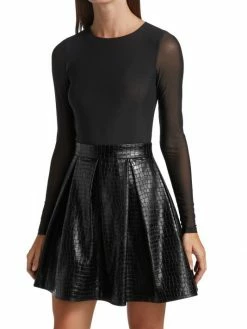 Alice + Olivia Chara Vegan Leather Party Dress -Alice + Olivia Sales unnamed file 116