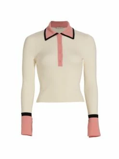 Alice + Olivia Pia Ribbed Wool Sweater