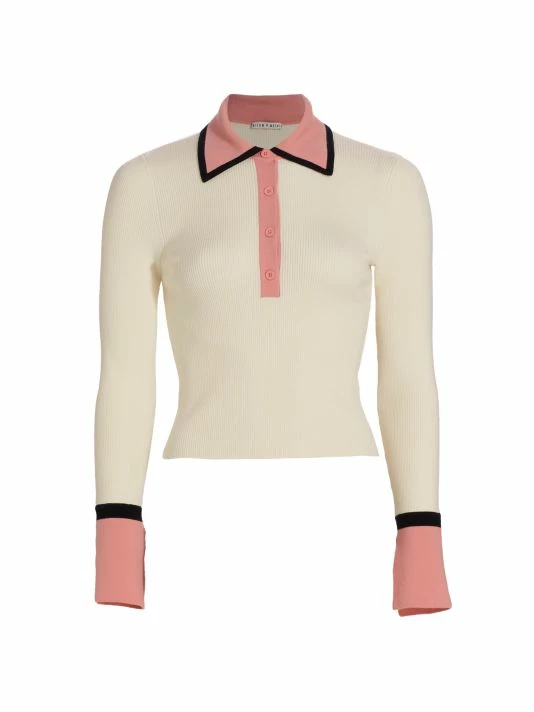 Alice + Olivia Pia Ribbed Wool Sweater 3 Alice + Olivia Pia Ribbed Wool Sweater