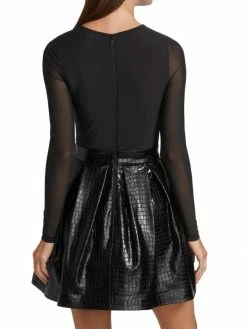 Alice + Olivia Chara Vegan Leather Party Dress -Alice + Olivia Sales unnamed file 117