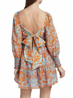 Alice + Olivia Rowen Printed Babydoll Minidress -Alice + Olivia Sales unnamed file 1180