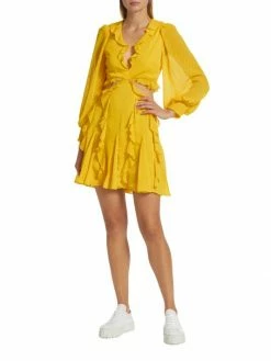 Alice + Olivia Mitzi Cut Out Godet Minidress -Alice + Olivia Sales unnamed file 1184