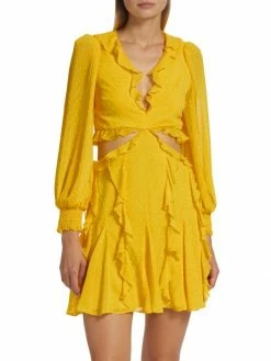 Alice + Olivia Mitzi Cut Out Godet Minidress -Alice + Olivia Sales unnamed file 1185