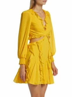 Alice + Olivia Mitzi Cut Out Godet Minidress -Alice + Olivia Sales unnamed file 1186