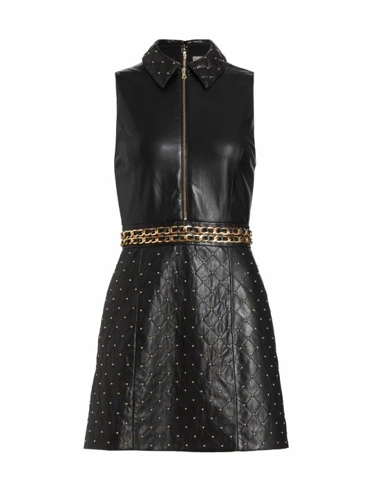 Alice + Olivia Ellis Quilted Faux Leather Dress 3 Alice + Olivia Ellis Quilted Faux Leather Dress
