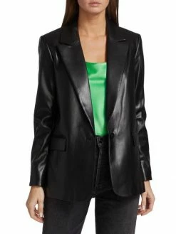 Alice + Olivia Denny Vegan Leather Blazer -Alice + Olivia Sales unnamed file 1213
