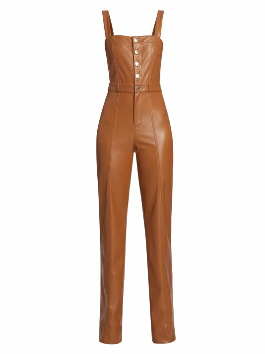 Alice + Olivia Linette Vegan Leather Jumpsuit 3 Alice + Olivia Linette Vegan Leather Jumpsuit