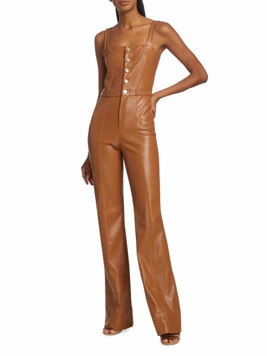 Alice + Olivia Linette Vegan Leather Jumpsuit 4 Alice + Olivia Linette Vegan Leather Jumpsuit - Image 2