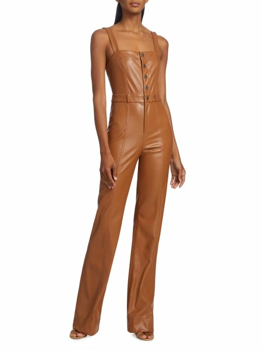 Alice + Olivia Linette Vegan Leather Jumpsuit 5 Alice + Olivia Linette Vegan Leather Jumpsuit - Image 3