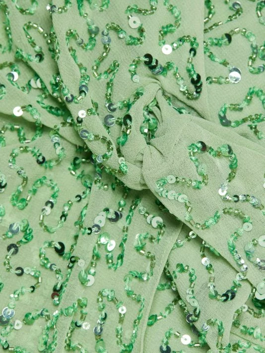 Alice + Olivia Celestine Embellished Wrap Minidress 9 Alice + Olivia Celestine Embellished Wrap Minidress - Image 7