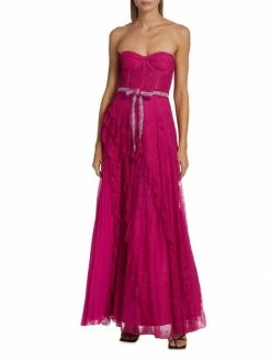 Alice + Olivia Bree Draped Lace Gown -Alice + Olivia Sales unnamed file 1261