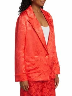 Alice + Olivia Shanda Jacquard Satin Pajama Blazer -Alice + Olivia Sales unnamed file 1273