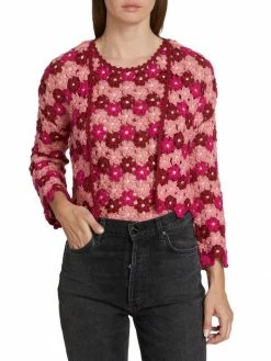 Alice + Olivia Anderson Crochet Crop Cardigan -Alice + Olivia Sales unnamed file 1279