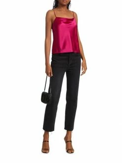 Alice + Olivia Harmon Draped Silk Tank -Alice + Olivia Sales unnamed file 1285