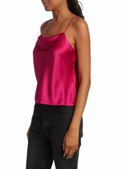 Alice + Olivia Harmon Draped Silk Tank -Alice + Olivia Sales unnamed file 1287