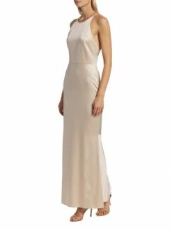 Alice + Olivia Samia Stretch-Silk Fishtail Gown -Alice + Olivia Sales unnamed file 1317