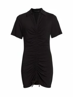Alice + Olivia Marsha Ruched Polo T-Shirt Dress