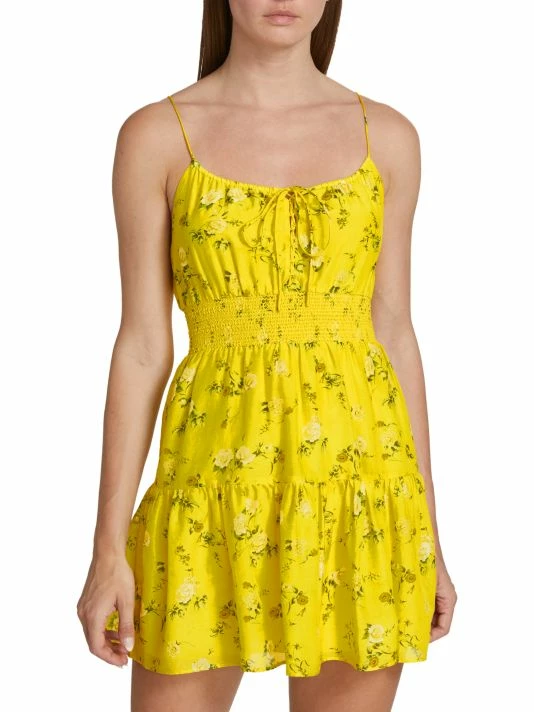 Alice + Olivia Lai Printed Cotton & Silk Minidress 5 Alice + Olivia Lai Printed Cotton & Silk Minidress - Image 3