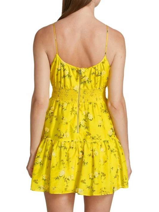 Alice + Olivia Lai Printed Cotton & Silk Minidress 7 Alice + Olivia Lai Printed Cotton & Silk Minidress - Image 5