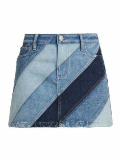Alice + Olivia Good High-Waisted Denim Miniskirt