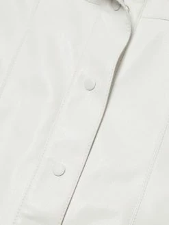 Alice + Olivia Edyth Vegan Leather Short-Sleeve Shirt -Alice + Olivia Sales unnamed file 1380