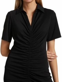 Alice + Olivia Marsha Ruched Polo T-Shirt Dress 14 Alice + Olivia Marsha Ruched Polo T-Shirt Dress -Alice + Olivia Sales unnamed file 139