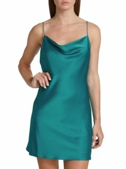 Alice + Olivia Harmony Draped Satin Slip Minidress -Alice + Olivia Sales unnamed file 1397