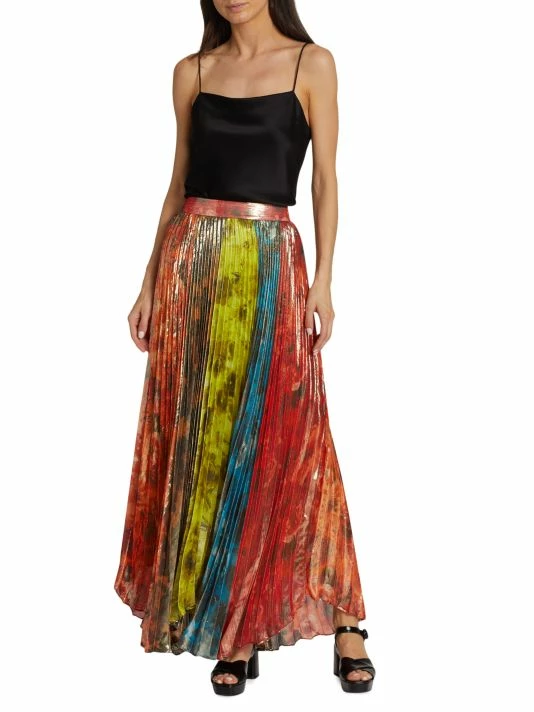 Alice + Olivia Katz Pleated Maxi Skirt 4 Alice + Olivia Katz Pleated Maxi Skirt - Image 2