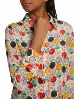 Alice + Olivia Willa Floral Medallion Shirt -Alice + Olivia Sales unnamed file 1450