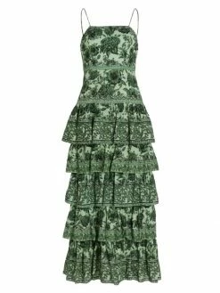 Alice + Olivia Valencia Floral Tiered Maxi Dress