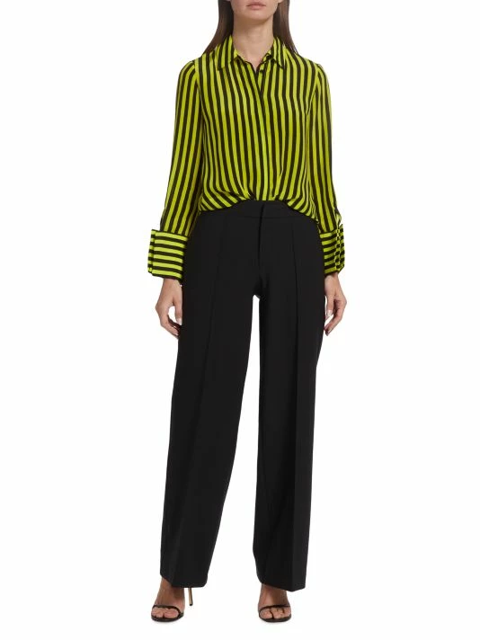 Alice + Olivia Willa Striped Silk Blouse 4 Alice + Olivia Willa Striped Silk Blouse - Image 2
