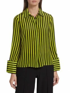 Alice + Olivia Willa Striped Silk Blouse 11 Alice + Olivia Willa Striped Silk Blouse -Alice + Olivia Sales unnamed file 1511