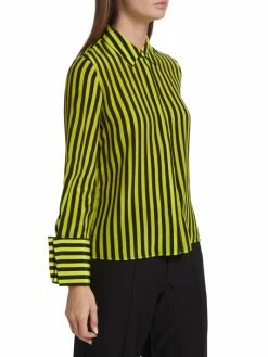 Alice + Olivia Willa Striped Silk Blouse 12 Alice + Olivia Willa Striped Silk Blouse -Alice + Olivia Sales unnamed file 1512