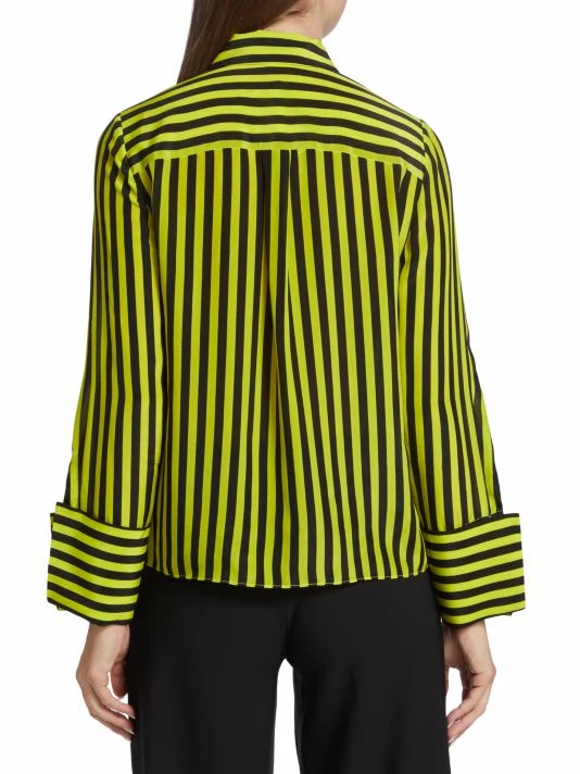 Alice + Olivia Willa Striped Silk Blouse 7 Alice + Olivia Willa Striped Silk Blouse - Image 5