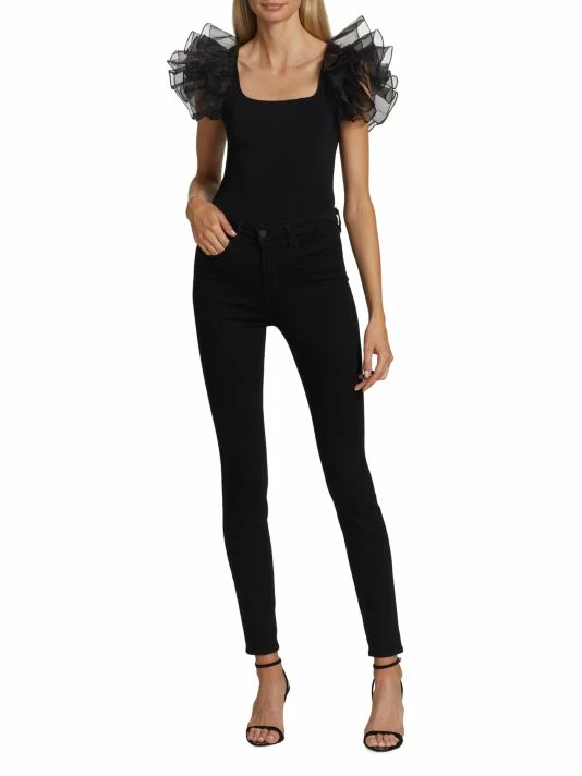 Alice + Olivia Merida Ruffle-Sleeve Crop Top 4 Alice + Olivia Merida Ruffle-Sleeve Crop Top - Image 2