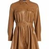 Alice + Olivia Malina Vegan Leather Shirtdress Almond -Alice + Olivia Sales unnamed file 1534