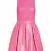Alice + Olivia Chara Croc-Embossed Party Dress