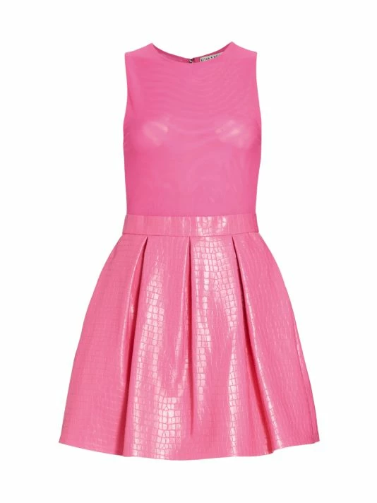 Alice + Olivia Chara Croc-Embossed Party Dress 3 Alice + Olivia Chara Croc-Embossed Party Dress